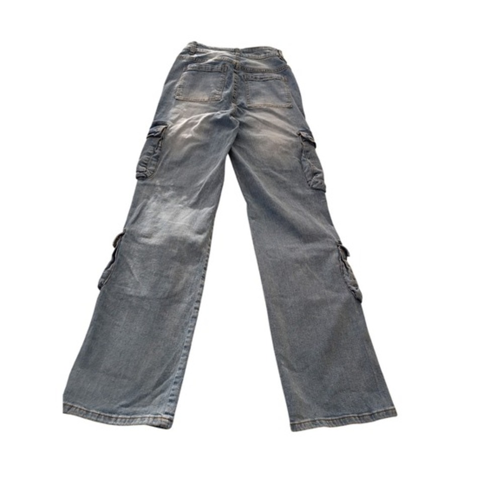 LILAC SUNSET‎ Light Blue Denim Cargo Pants 24x31T